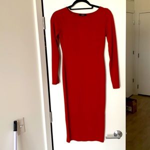 Rust long sleeve Bodycon dress